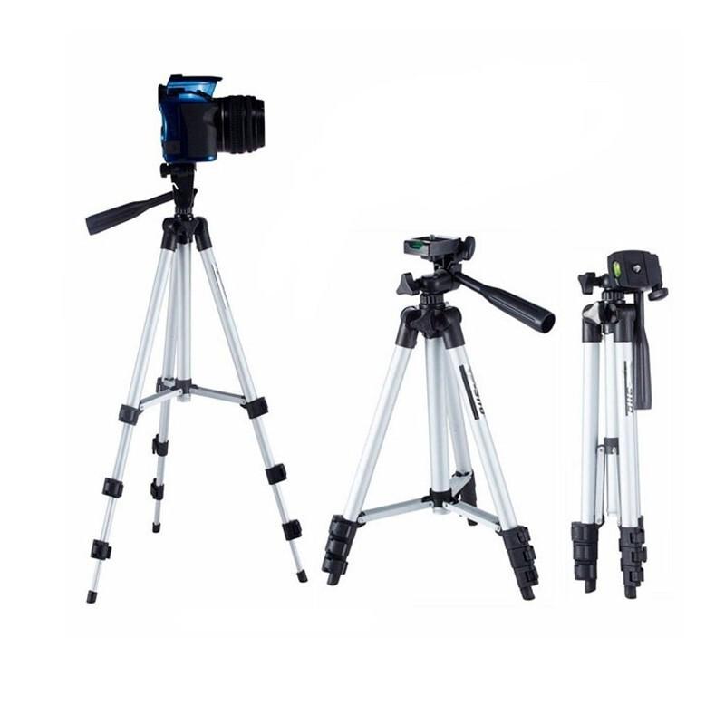 سه پایه نگهدارنده گوشی و دوربین حرفه ای قابلیت افزایش ارتفاع تا 117 سانتی متر جنس المینوم