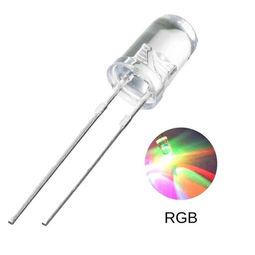 دیود ال ای دی هفت رنگ RGB بسته 10 عددی