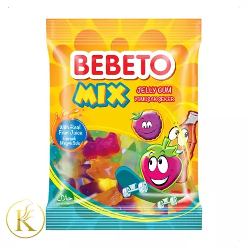 پاستیل ببتو میکس با طعم میوه ( 80 گرم ) bebeto

