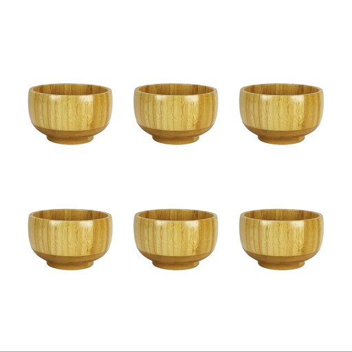 کاسه  - پیاله چوبی بامبو مدل D13.4 بسته 6 عددی کد Gw50701018