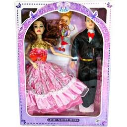 اسباب بازی عروسک باربی عروس و داماد با بچه - Barbie doll - تمام مفصل