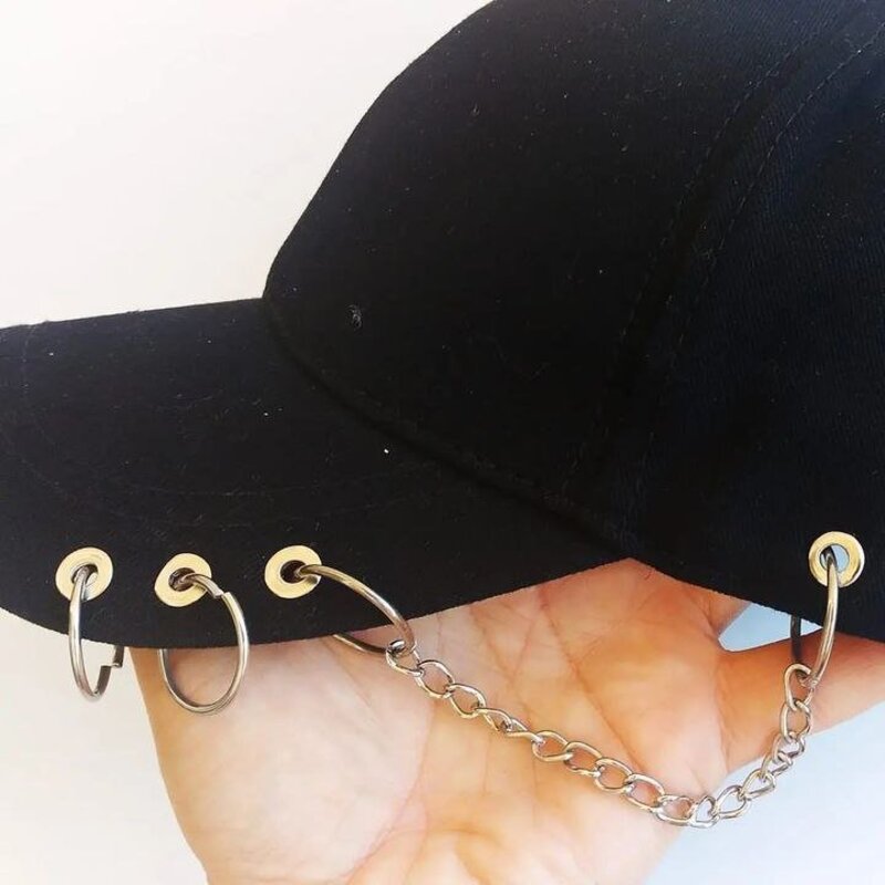 کلاه پرسینگ دار زنجیر دار نقاب دار زنانه و مردانه 