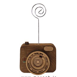 استند ( هولدر ) عکس مدل دوربین چوبی - پایه نگهدارنده عکس و یادداشت