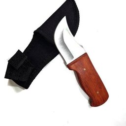 چاقو کپوری سفری دسته چوبی غلاف دار