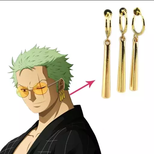 گوشواره های زورو از انیمه وان پیس zoro earing anime onepiece 