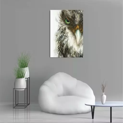 تابلو شاسی طرح نقاشی چهره عقاب Eagle Art مدل M0339