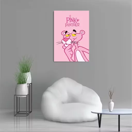 تابلو شاسی طرح انیمنیشن پلنگ صورتی Pink Panther مدل M0335