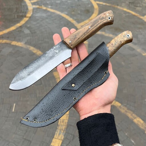 چاقو شکاری بادامی مدل kg78