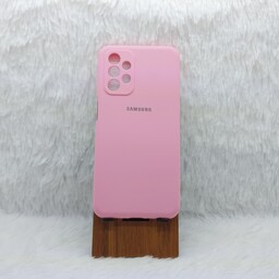 گارد (قاب) گوشی سیلیکونی A23مدل سیلیکونی پاک کنی کیفیت اورجینال رنگ صورتی کم رنگ مناسب گوشی Samsung  A23  4G
