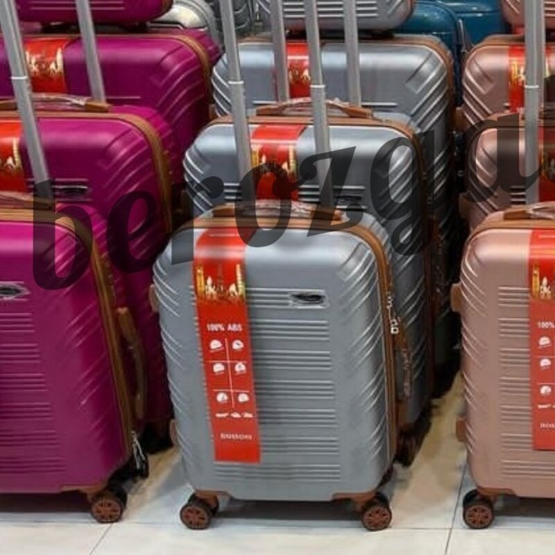 چمدان دو تیکه بزرگ و متوسط طوسی