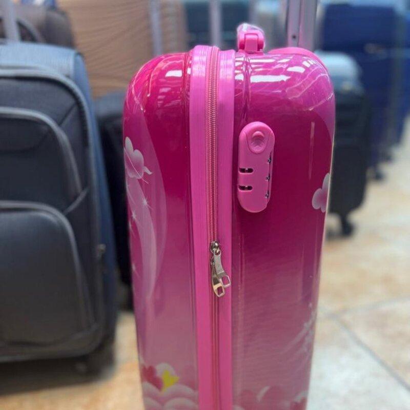 چمدان کودک باربی سایز 20 اینچ قفل دار خارجی، چمدان بچه نشکن 