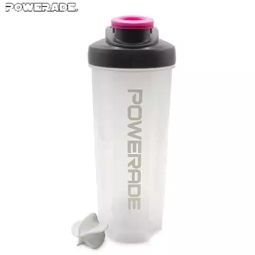 قمقمه شیکر ورزشی  powerade 700cc ( سفید - صورتی )