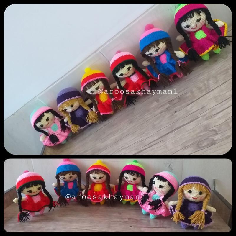 عروسک های دخترونه در رنگ های متنوع و شاد قدر حدودی 16 س
