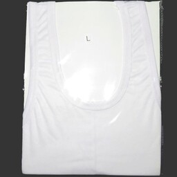 زیرپیراهن رکابی نخی سفید مردانه مجموعه سه عددی