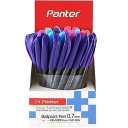 (فروش عمده) 50 عدد خودکار رنگی پنتر نانو آنتی باکتریال مدل Panter DP105 نوک 0.7