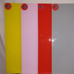 وایت برد شیشه ای مگنتی 80×50 رنگهای سفید ،صورتی،زرد،نارنجی ،طوسی،مشکی