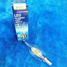 لامپ اشکی ال ای دی فیلامنتی ادیسونی LED مودی با گارانتی چراغ لوستری e14  بسته 5 عددی 4 وات