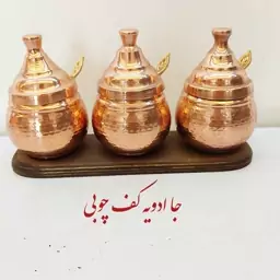 جا ادویه مسی نانو شده 3تایی قاشق دار