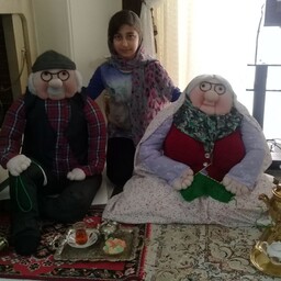 دکوری عروسک مادربزرگ و پدربزرگ با قد 80سانتیمتر...هزینه ارسال به عهده  مشتری 