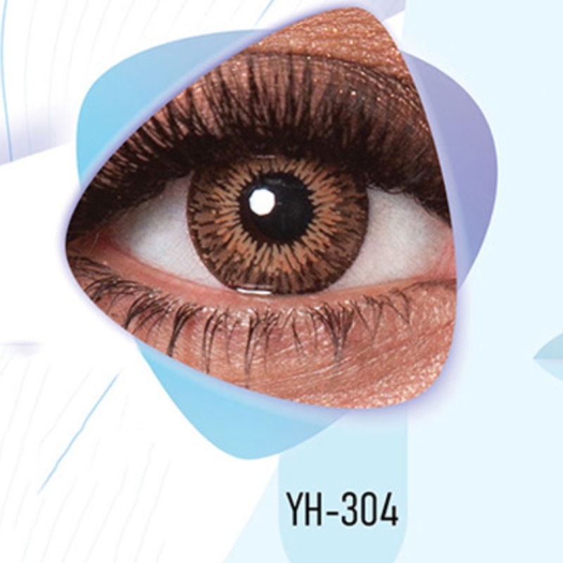 لنز چشم رنگی (زیبایی) سالانه کلیر ویژن عسلی دور دار  