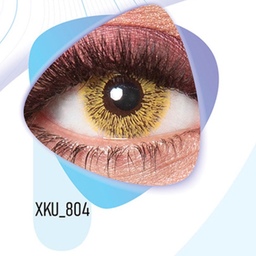 لنز چشم رنگی (زیبایی) سالانه کلیر ویژن زرد (گلد) بدون دور   