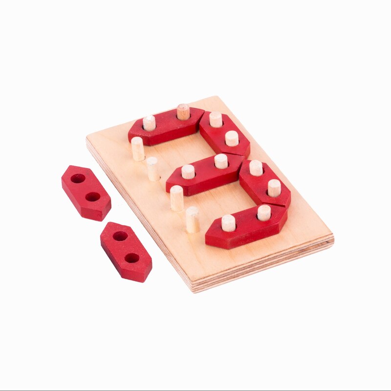 اسباب بازی چوبی دارمازو مدل بازی آموزش اعداد  چوبی  مناسب یادگیری اعداد تک رقمی و دو رقمی 