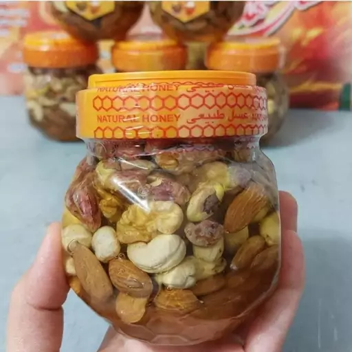 معجون عسل انگبین اصل انگبین سفارشی و چهار مغز  500گرمی