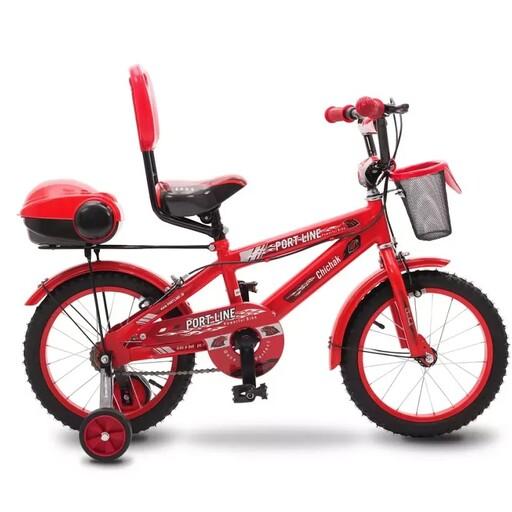 دوچرخه سایز 16 ، برند پورت لاین ، مدل چیچک ،  رنگ قرمز 