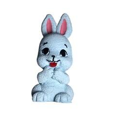مجسمه خرگوش رنگی جنس پودر سنگ نماد سال جدید مناسب سفره هفت سین و یادبود