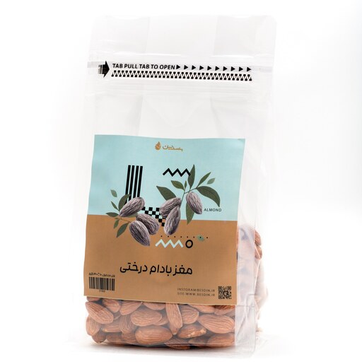 مغز بادام درختی تفت خورده بی نمک 300 گرم بسدین (درجه1) 