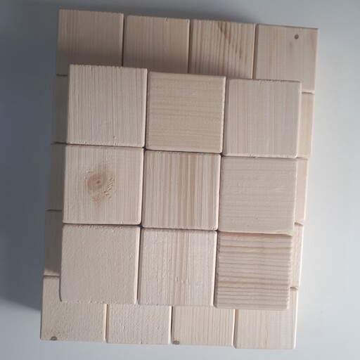 مکعب چوبی خام  بسته ی 20 تایی