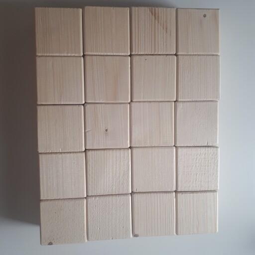 مکعب چوبی خام  بسته ی 20 تایی