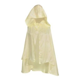 شنل عروس شنل لباس مجلسی شنل ساتن رنگ زرد