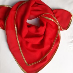 روسری سایز 75 در 5 رنگ دور طلایی
