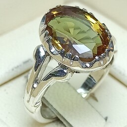 انگشتر نقره الکساندریت الماس تراش 9