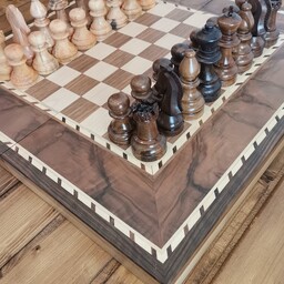 صفحه شطرنج جفت بازی سایز 50 جوش و ریشه گردوی خوش رگه 