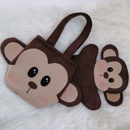  کیف و عروسک نمایشی افران طرح میمون بهترین هدیه برای کودک دلبند شما 
