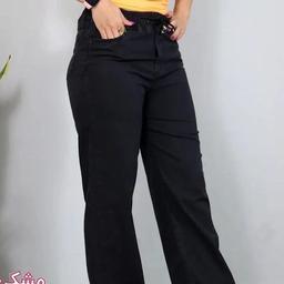 شلوار جین سایز بزرگ جنس جین کاغذی سایز 46 تا 54 دو رنگ سرمه ای و ذغالی تیره قد 105 سانت