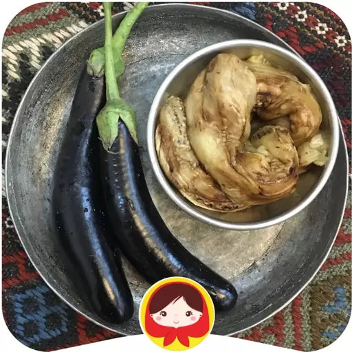 بادمجان کبابی ساطوری 1000 گرمی در ظرف در دار  