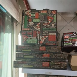 جعبه پیتزا 28 سانت  چاپی سه رنگ  بسته 1000 عددی ارسال بصورت پس کرایه
