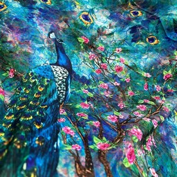 روسری طاووس نخی