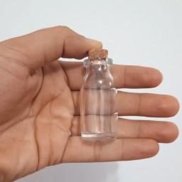بطری دکوری شیشه ای مدل شفاف