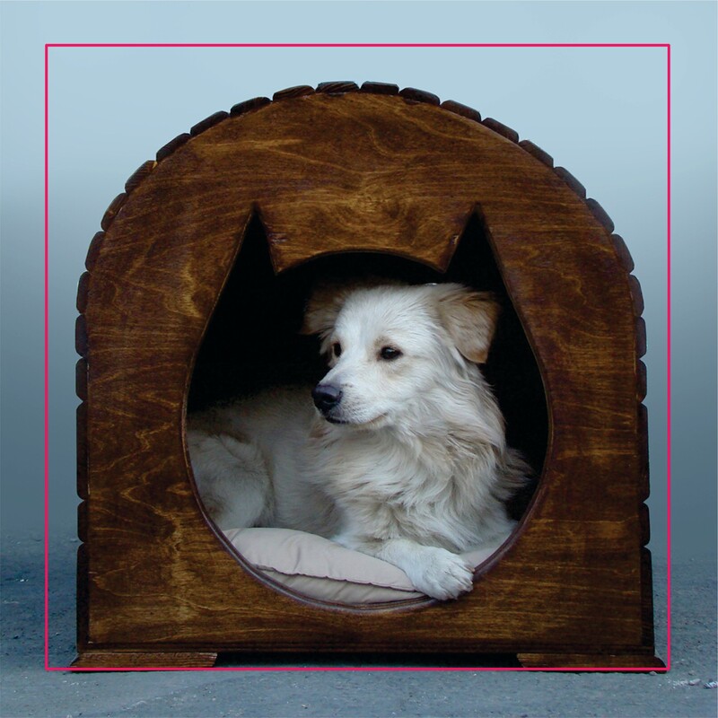 لانه حیوانات خانگی- لانه مخصوص سگ و گربه- لانه مدل بتمن- ساخته شده از چوب درجه یک در رنگ های تیره و روشن طرح چوب