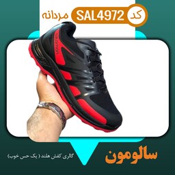 کفش اسپرت و کتونی مردانه سالامون ونتو مشکی قرمز سایز 42 - 43 - 44 - 45 - 46 مناسب کوهنوردی