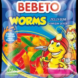 پاستیل ببتو کرمی 80 گرم bebeto worms