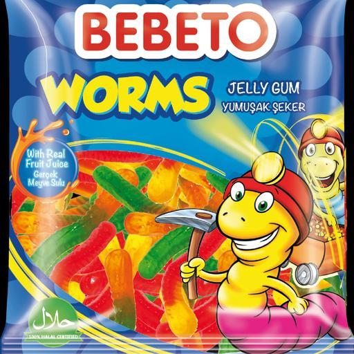 پاستیل ببتو کرمی 80 گرم bebeto worms