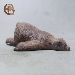 مجسمه چوبی خرس خسته/ کادویی و هدیه/ بوک مارک/ اچ وود
