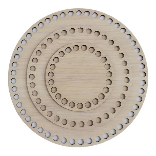 کفی تریکو بافی مدل دایره مجموعه 3 عددی (دایره  های 10 و 15 و 20 سانتی متر)