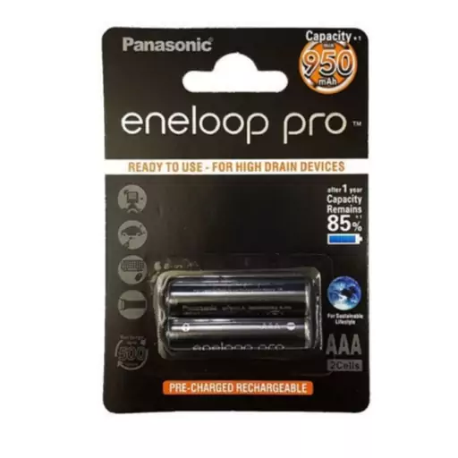 باتری نیم قلمی شارژی پاناسونیک مدل eneloop pro 950mAh