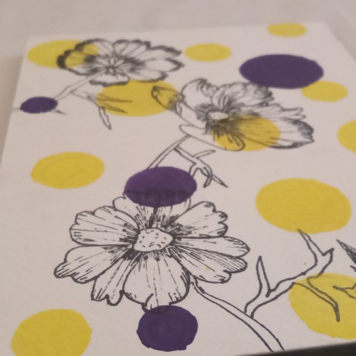 نقاشی(تابلو) آبرنگ و رایپد طرح گل لاله ی وحشی .نصب شده روی تابلو شاسی